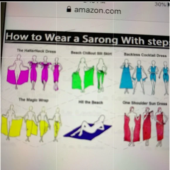 Pretty beach striped sarong with fringes (navy/gray/white/yellow), 84”W x. 29”L - Picture 7 of 7